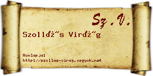 Szollás Virág névjegykártya